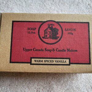 Upper Canada Hand & Body Bar Soap Warm Spiced Vanilla 12.5oz shea butter BNIB